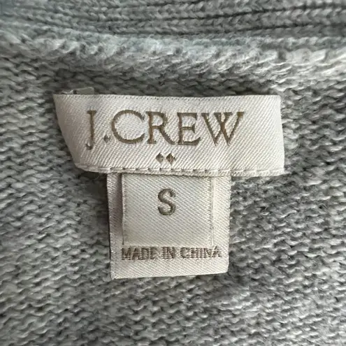 J.Crew Sweater Womens Small Gray Cardigan Merino Wool Open Front Casual Preppy