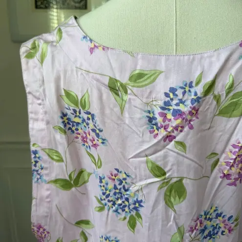 Tabi International Lavender Floral Sleeveless Cotton Midi Dress 20 Purple Size undefined