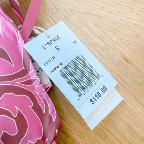 L Space Bikini Top Womens Small Pink Finneas Barbiecore Tropical Beach Swim NWT