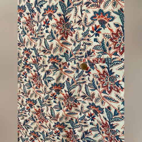 J. McLaughlin Rue Linen Floral Shift Dress Sleeveless Natural Fibers NWT Large