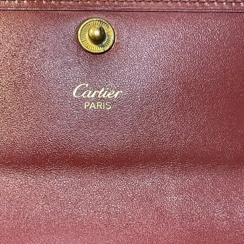 Vintage Must de Cartier Bordeaux Leather Wallet - Preowned