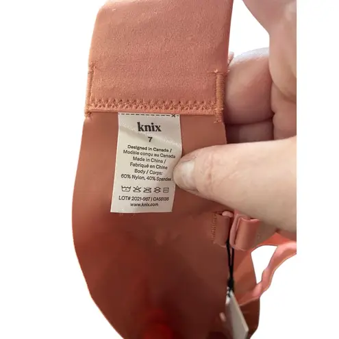 Knix Evolution Bra Pink Ginger/Sahara Size 7 NWT Minimalist Casual No Wire Cute Size L