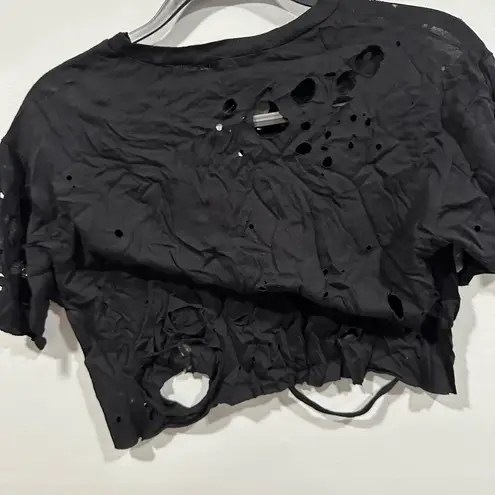 Necessary Clothing  Distressed Crop Top Size Small