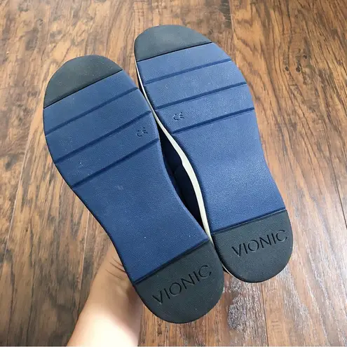 Vionic • Cosmic Cadee mary jane shoe slip on navy blue suede leather orthotic