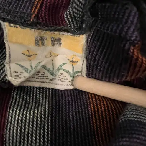 VINTAGE Striped Multicolor Midi Dress Purple