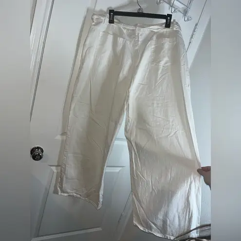 Missguided Plus White Zipper Tactical Cargo WideLeg BaggyLounge Pants Pockets 18