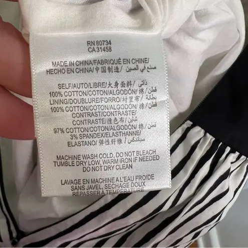 Max and Cleo  Strapless Dress Eggshell Black Stripes 6 - Image 8