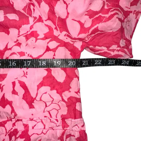 Tuckernuck Hyacinth House Thea Textured Pink Printed Tiered Mini Dress MEDIUM