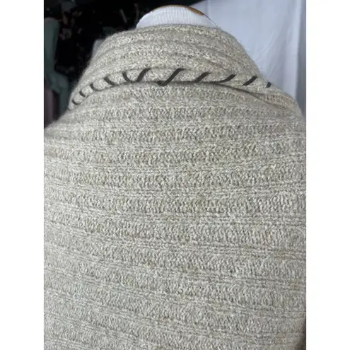 St John Sport Wool Blend Long Waterfall Sweater Cardigan Large