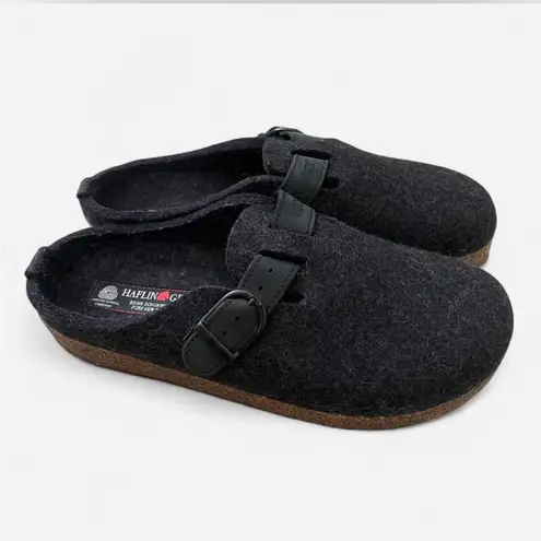 Haflinger Buckle Pure New Wool Clogs Gray Size 10