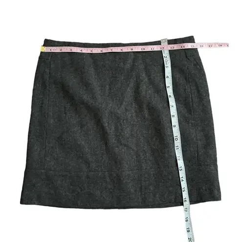 Kenar Wool Blend Gray Womens Mini Short Straight Skirt Size 4