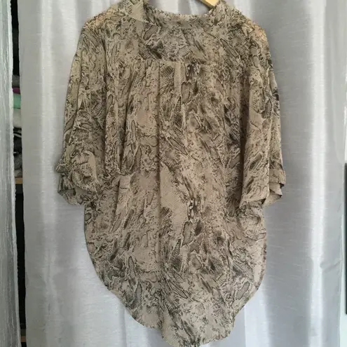 Toska Snake Print Dolman Sleeve Sheer Blouse thumbnail 3