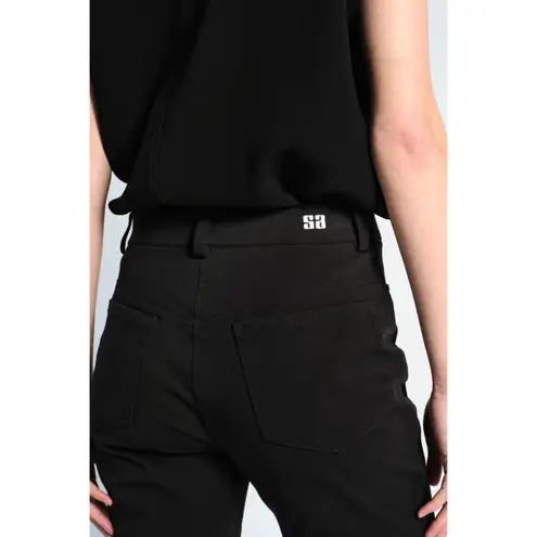 SAINTART Preston Stretch Flare Crop Pant Black NWOT Sz 6