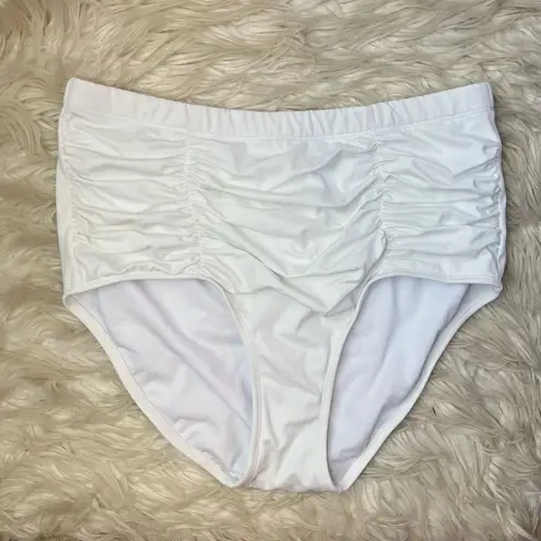 Swimsuits for All Valentine Ruched High Waisted Bikini Bottoms Size 16