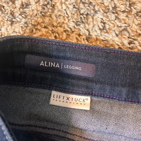 NYDJ Alina Legging Jeans Dark Wash Stretch Lift Tuck Technology Women Size 2