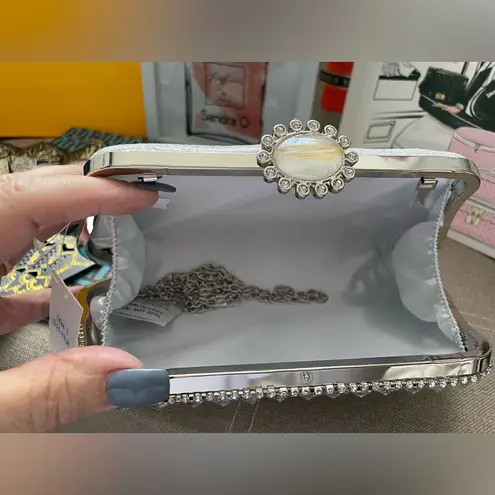 ✨Elegant Silver Crystal Bling Clutch ✨NWT