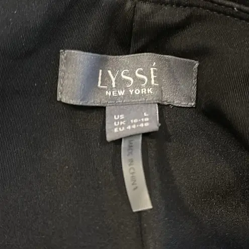 Lysse Lyssé Women’s Pull On Black with Pinstripes + Grey & Black Side Stripes - Size L - Image 5