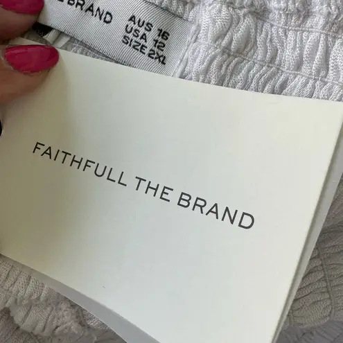 Faithfull the Brand TAYARI White MIDI DRESS Size 12