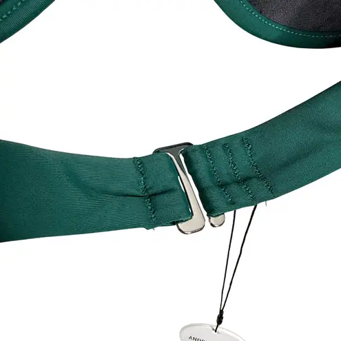 Andrea Iyamah Salama Convertible Bikini Top Size Large Green Ruffle Resort Swim