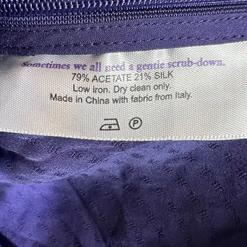 MM.LaFleur M.M. LaFleur Twyla Long Sleeve Surplice Top Womens S Purple Dotted Office Siren