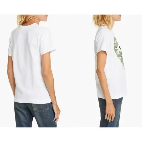 Comme des Garcons PLAY Camoflage Heart Graphic Tee White Size Small