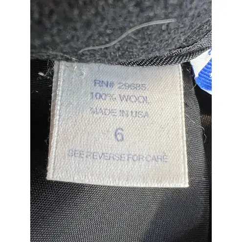 Pendleton Vintage 100% Virgin Wool Pencil Skirt Black Lined Classic Fit Sz 6 USA