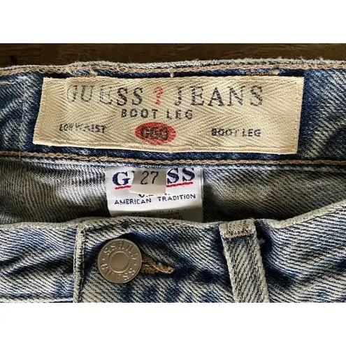 Guess Vintage  Jeans 1060RG Boot Leg Low Waist Medium Wash USA 1990s Women's 27