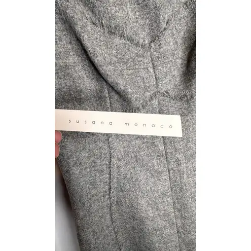 Susana Monaco 2000s Lambswool Gray Sheath Dress Fall Hoilday Sz 2