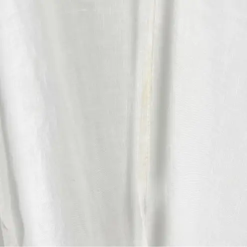 LAURA GOTTI 100% Linen White Tie Tassel Top Sleeveless Maxi Dress Size Large