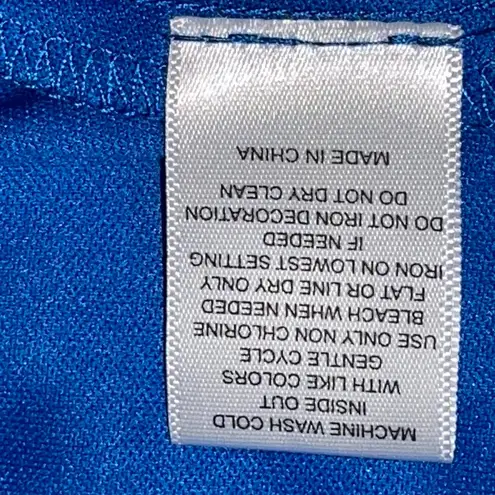 Crystal Doll Blue White Floral Minidress Off the Shoulder Short Sleeves Size L