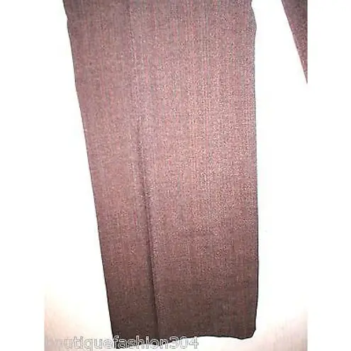 Evan Picone NWT  4 Petite Pants Work 4P Brown Stripes Slacks 27 X 29 Womens New thumbnail 3