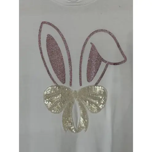 Judith March Holiday Bling Pullover Medium Coquette Glam Sequins Rhinestones