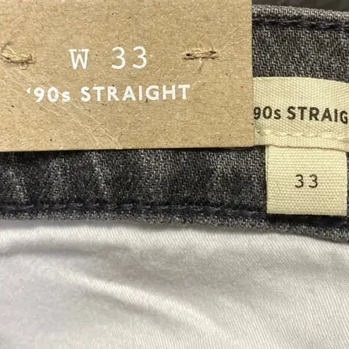 Madewell NEW  90s Straight Women's Gray High Waisted Baggy Denim Jeans Pants 33