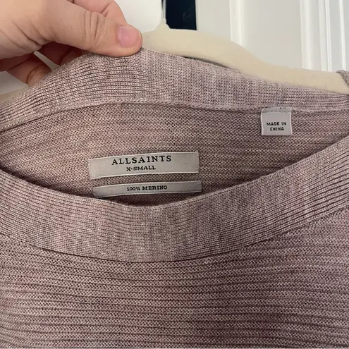 ALLSAINTS Esia Oatmeal Merino Wool Pullover Dress