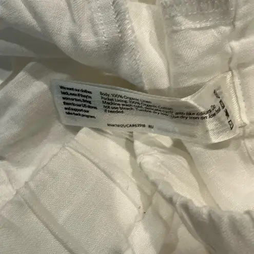 Eileen Fisher  Cream Linen Trousers Size LP