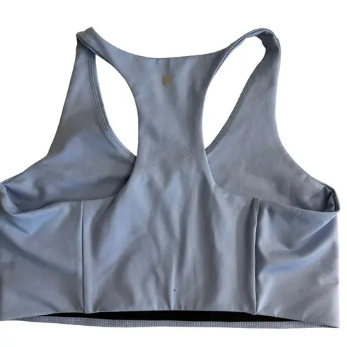 Zella Z By  Womens Re-Gen Long Line Sports Bra Blue Stretch Racerback LARGE