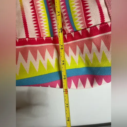 Canvas Tote Bag Artisan Aztec Pompom Fringe Zigzag Tutti Frutti Pink Stripe Boho