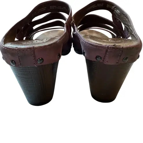 Dansko Leather Wedge Sandals Strappy Comfort Heel Size 40