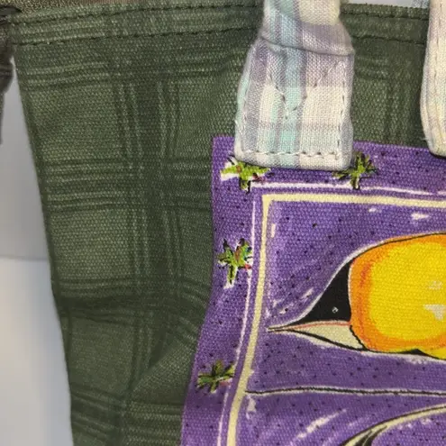 Colorful Fish Print Women's Canvas Bag…Bright and Cheerful Purple