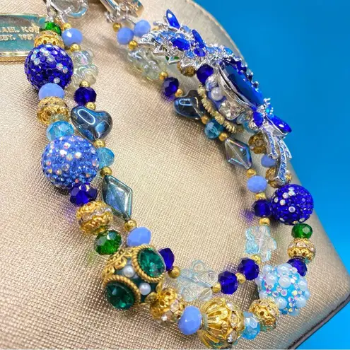 Handmade ๐ Luxury Bag/Phone Chain Charm/Keychain Sparkly Floral Brooch & Crystal Beads