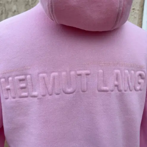 Helmut Lang quarter zip hoodie sweatshirt sweater w/ 3D logo size XS extra small - Image 9