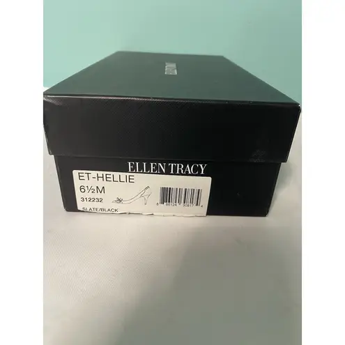 Ellen Tracy Womens Hellie Slate/Black Pumps Shoes 6.5 M