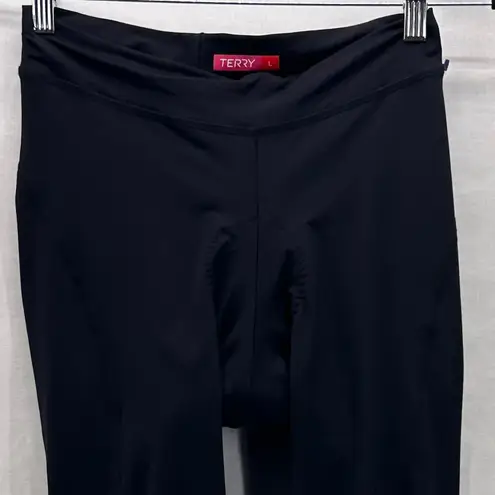 Terry Precission Cycling Shorts Womens Large Capri Bike Padded Bike Triathlete Black