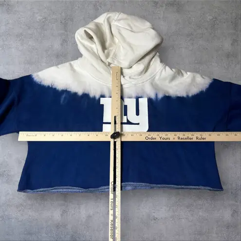 NEW NFL NY Giants Teens Cropped Tie Dye Hoodie Juniors XL 15/17 Blue Sweatshirt Size undefined