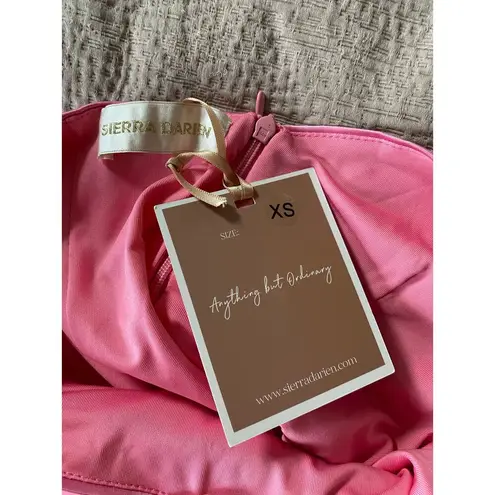 SIERRA DARIEN 3D Voluminous Organza Floral Pink Mini Dress Size XS