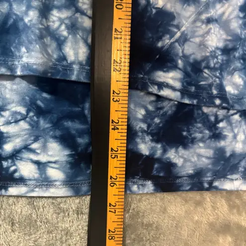 Crosby Blue Tie Dye Top Women's L Boho Hippie Festival Casual Cap Sleeve Hi