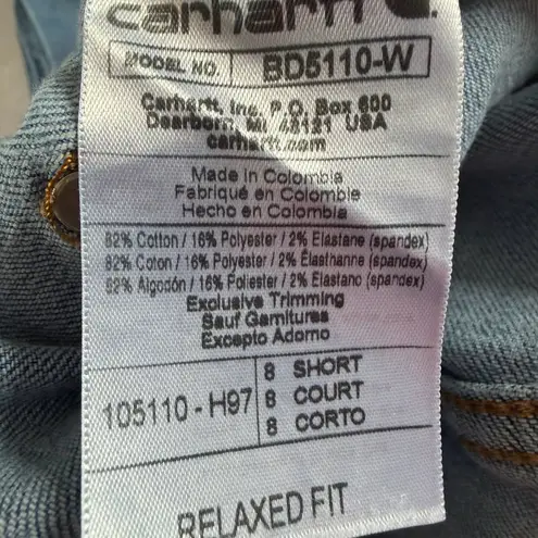 Carhartt  Women's Rugged Flex® Relaxed Fit Double-Front Jeans Size  8 Short