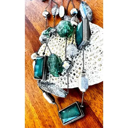 Vintage Beaded Necklace Triple Standed 22 inch 2 inch extender NY Mark …