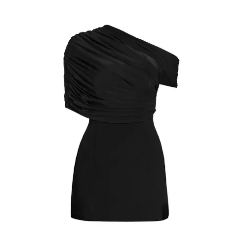 SER.O.YA Selma Mini Crepe Dress in Black Small New Womens Mini lbd Cocktail