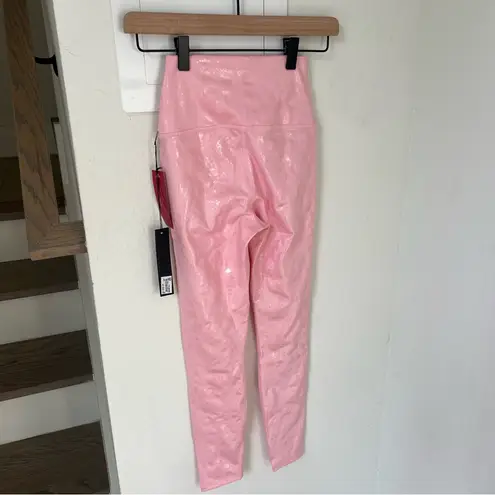 Carbon 38 Metallic Snake High Rise 7/8 Legging in Pink Size XS